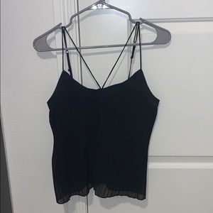 Ruffled Tank Top with cross straps